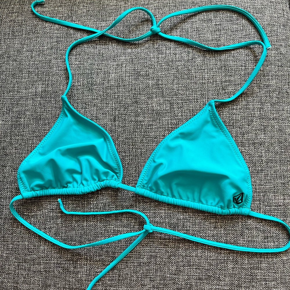 Volcom Turquoise Teal Triangle Bikini Top